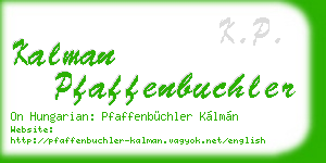 kalman pfaffenbuchler business card