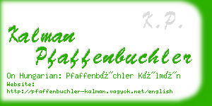 kalman pfaffenbuchler business card